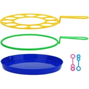 Big Bubble Wands Set, Large Bubble Maker, Giant Bubble Wand Bubbles Maker with Tray Bubble Sticks for Kids